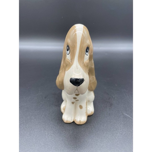 Vintage Szeiler Hound Dog Sad Sam beagle basset figurine England 5”d - Picture 2 of 8